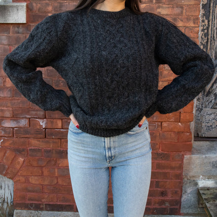 Alpaca Aran Cableknit Sweater