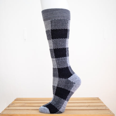 Red Maple Lodge Plaid Alpaca Sock