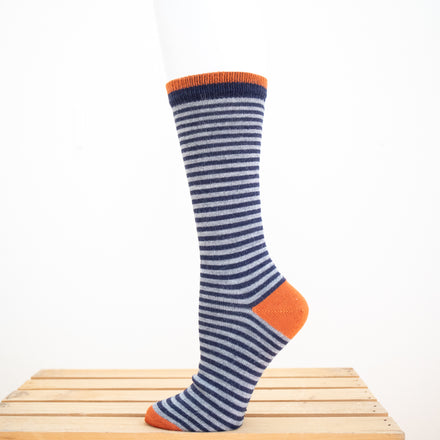 Striped Alpaca Dress Socks