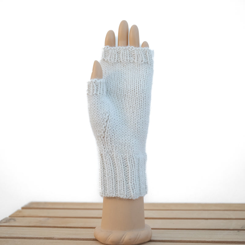 Shadow Cable Fingerless Alpaca Gloves
