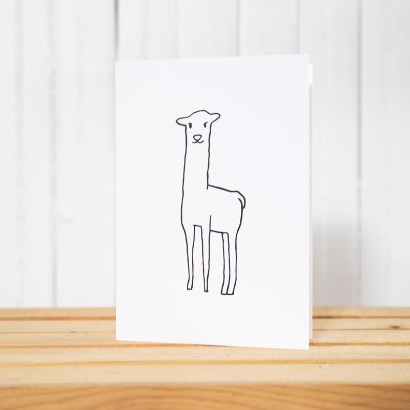 Fluff Alpaca "Josie" Greeting Card
