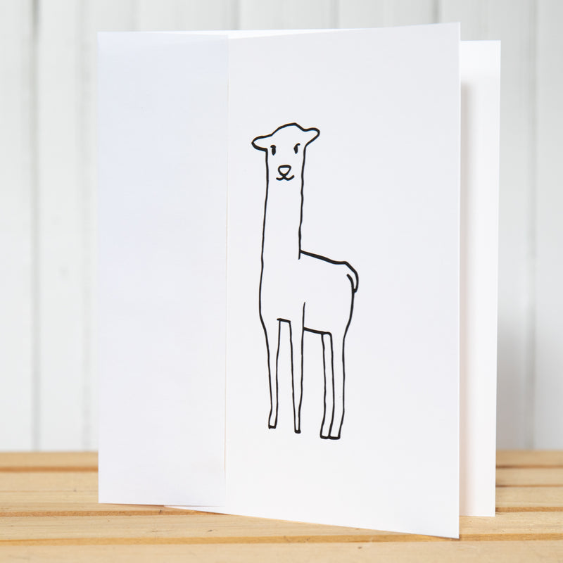 Fluff Alpaca "Josie" Greeting Card