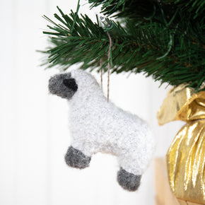 Fuzzy Sheep Ornament