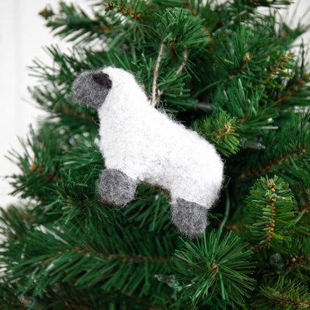 Fuzzy Sheep Ornament