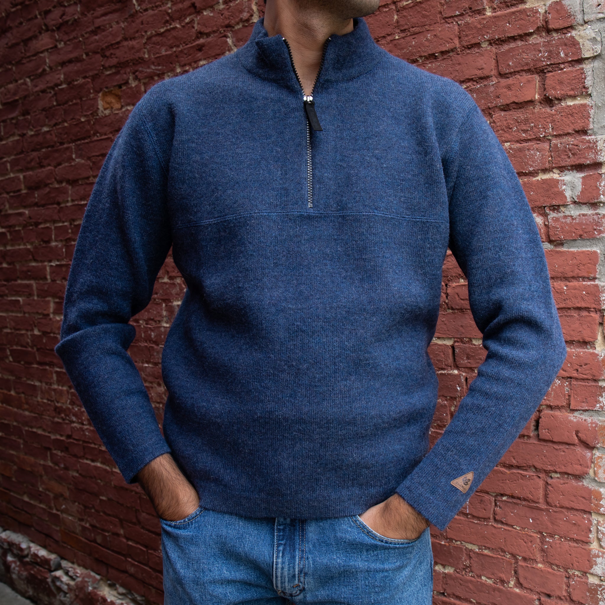 Men’s Bucksport Half-Zip Alpaca Sweater