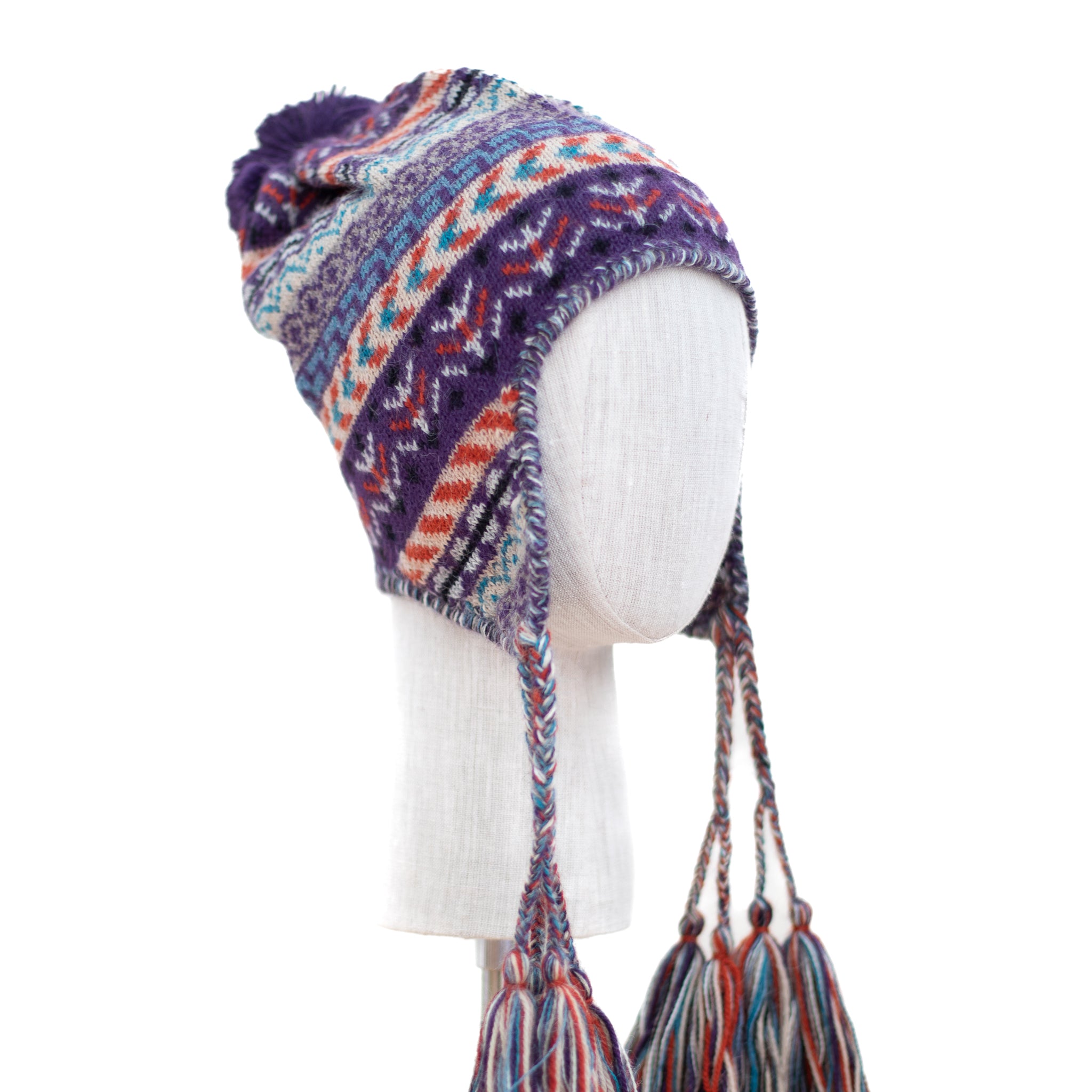 Ilave Alpaca Ear Flaps Pom Pom Hat