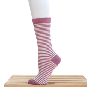 pink striped samantha holmes alpaca socks.
