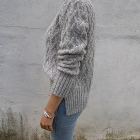 Lattice Cable Alpaca Sweater