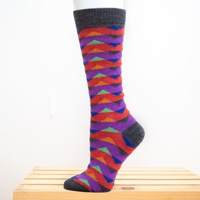Tey-Art Zig Zag Alpaca Socks