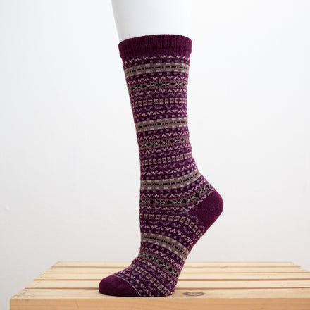 Fair Isle Alpaca Crew Socks