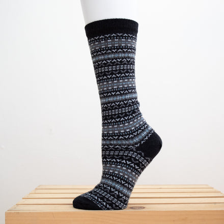 Fair Isle Alpaca Crew Socks