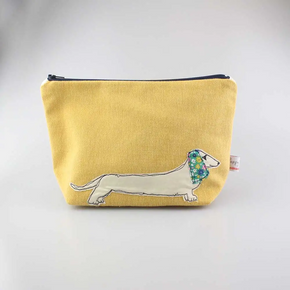 Dachshund Embroidered Large Makeup Bag