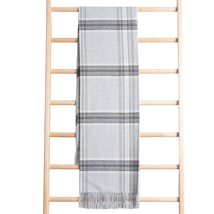 Fluff Plaid Baby Alpaca Throw Blanket