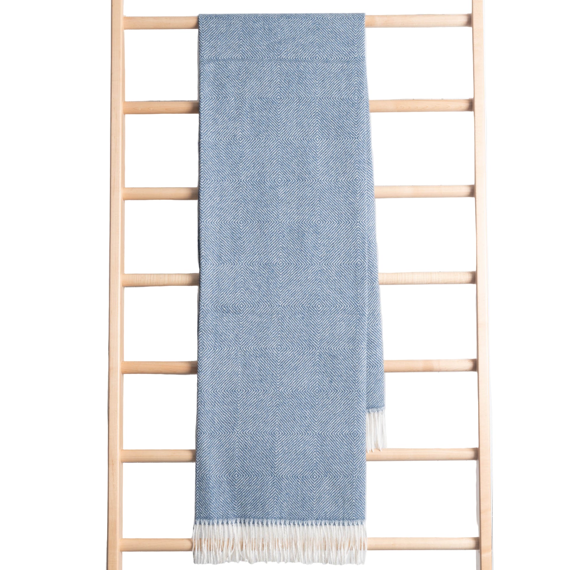 Fluff Diamond Pattern Baby Alpaca Throw Blanket