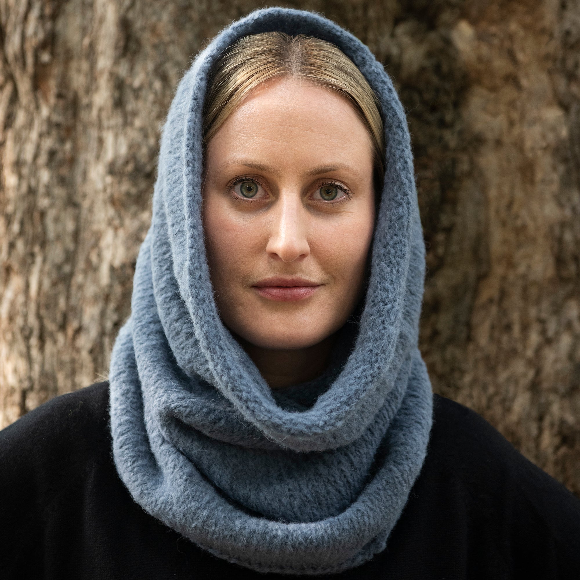Meg Cohen Alpaca Hand Knit Laja Hood | Fluff Alpaca