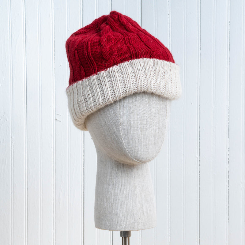Reversible Cable Knit Hat