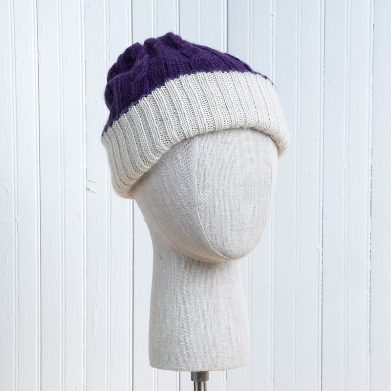 Reversible Cable Knit Hat