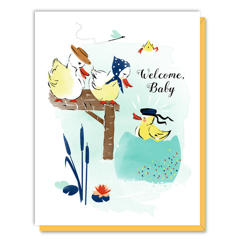'Welcome Duckling' Newborn Card
