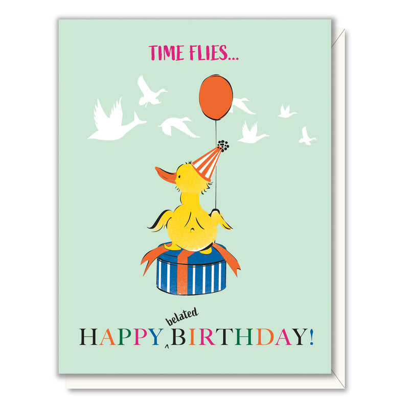 'Belated Birthday Duck' Birthday Card