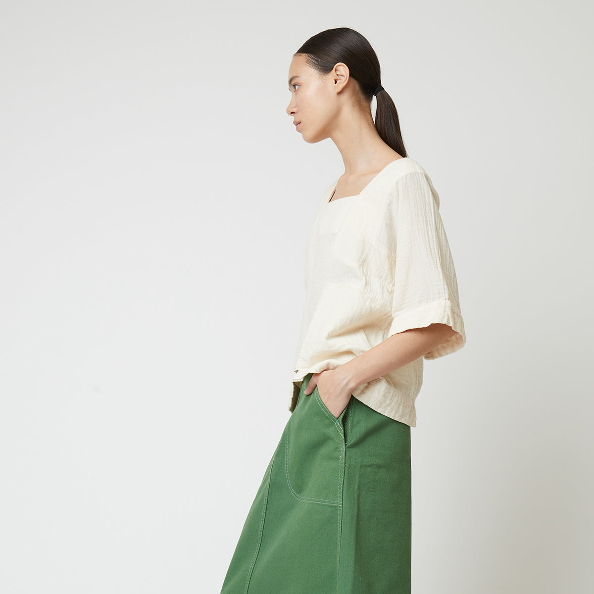 Atelier Delphine Block Top in Crinkled Cotton