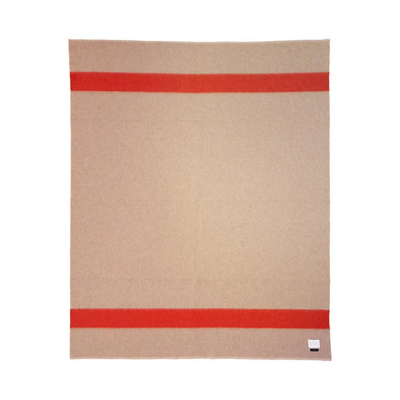 Blacksaw Siempre Recycled Blanket - Sand with Orange Stripe