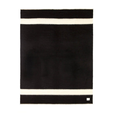 Blacksaw Siempre Recycled Blanket - Black / Ivory Stripe