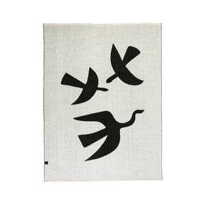 Blacksaw Lotta Love Reversible Throw: Black/Ivory