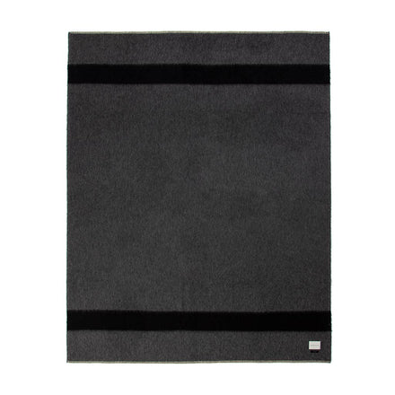 Blacksaw Siempre Recycled Blanket - Charcoal with Black Stripe