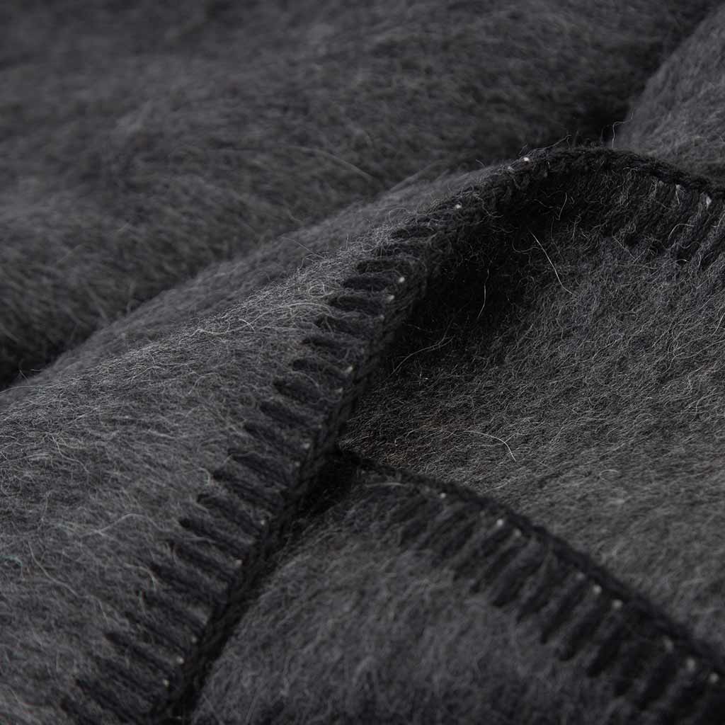 Siempre Speakeasy Recycled Alpaca Blanket - Charcoal, Queen Size