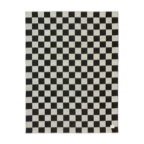 Blacksaw Crosby Heirloom Blanket – Black/Ivory Check