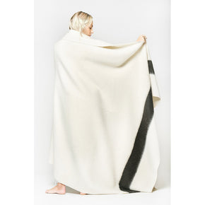 Blacksaw Siempre Recycled Blanket - Ivory / Black Stripe