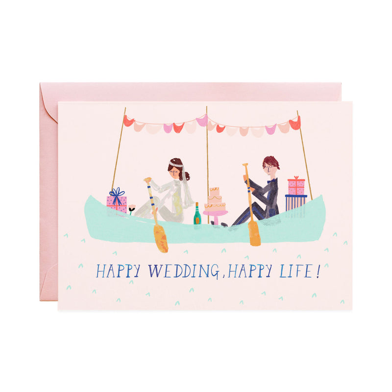 'Paddle to Bliss' Wedding Card