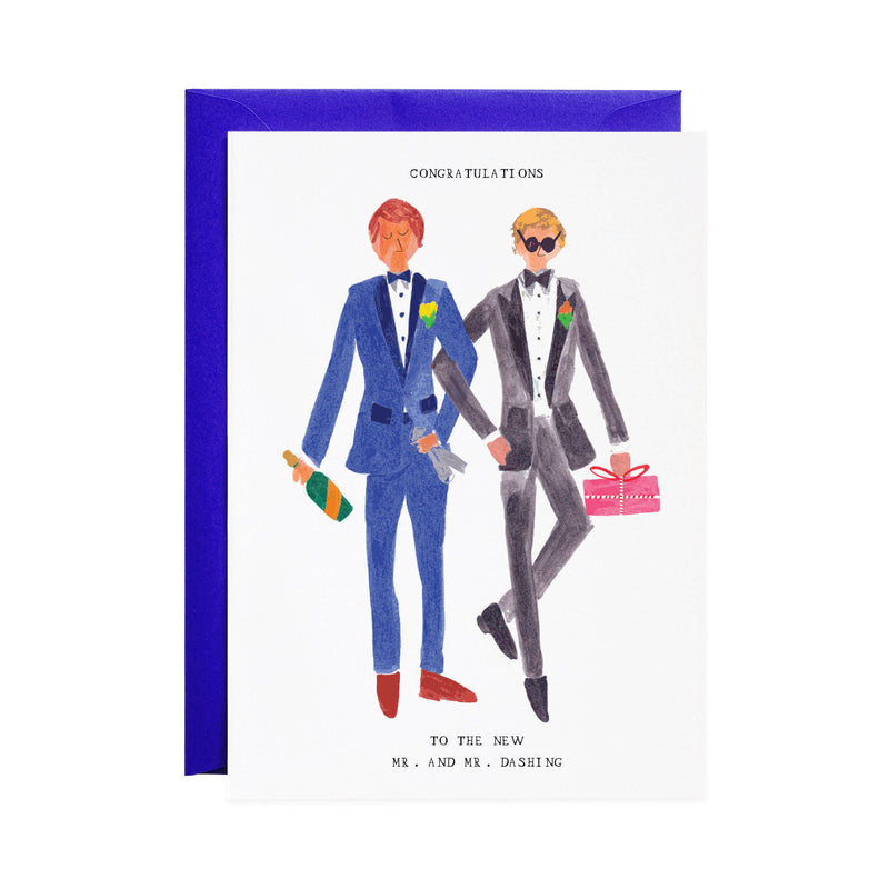 'Mr. and Mr. Dashing' Wedding Card