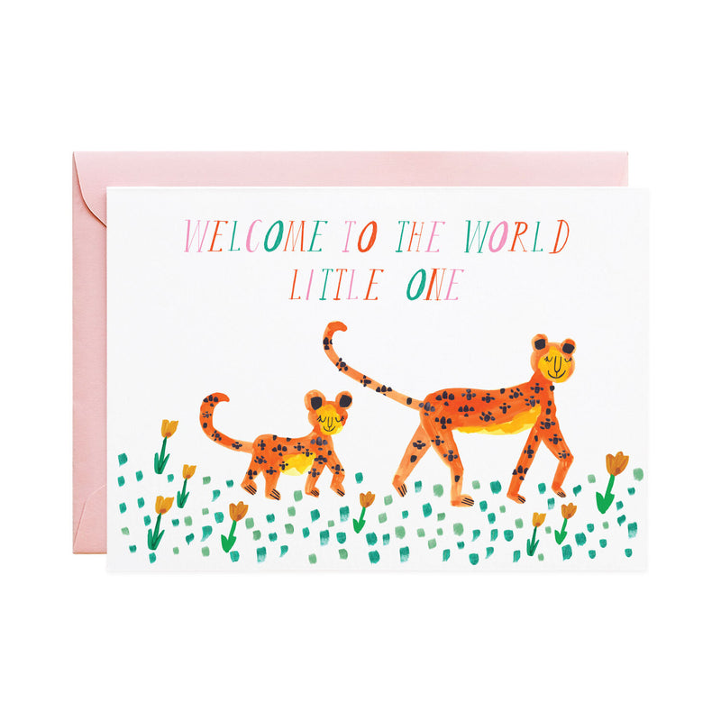 'Mummy Leopard' Newborn Card
