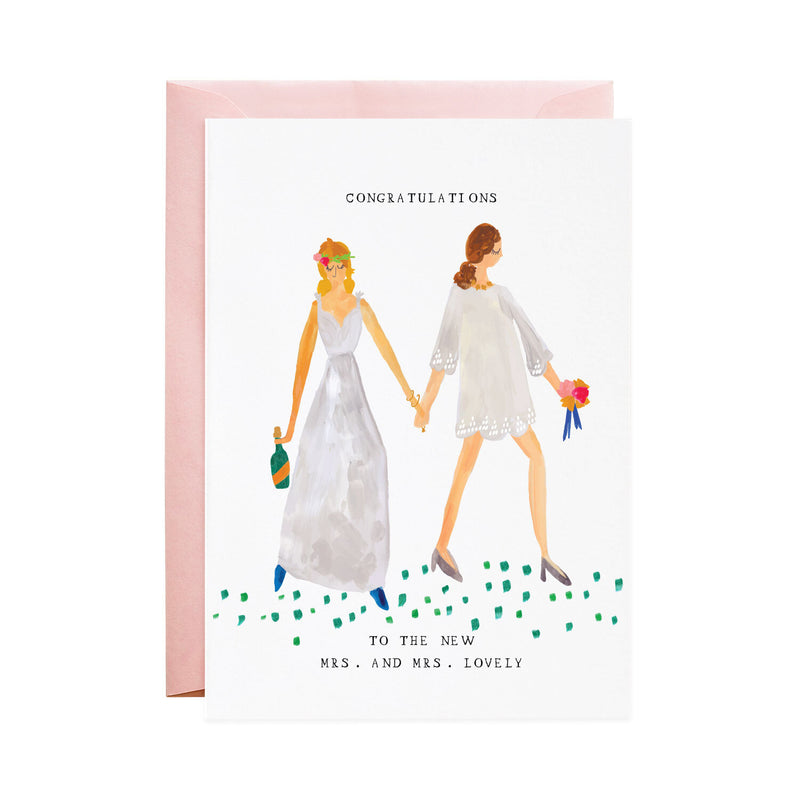 'The New Mrs. and Mrs.' Wedding Card