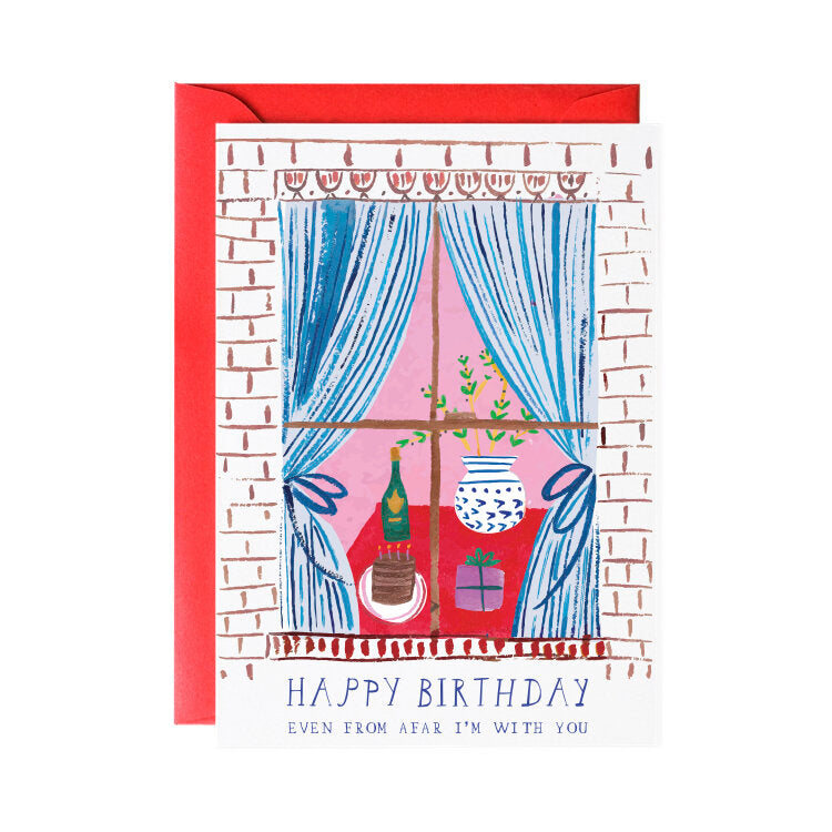 'Window Party' Birthday Greeting Card