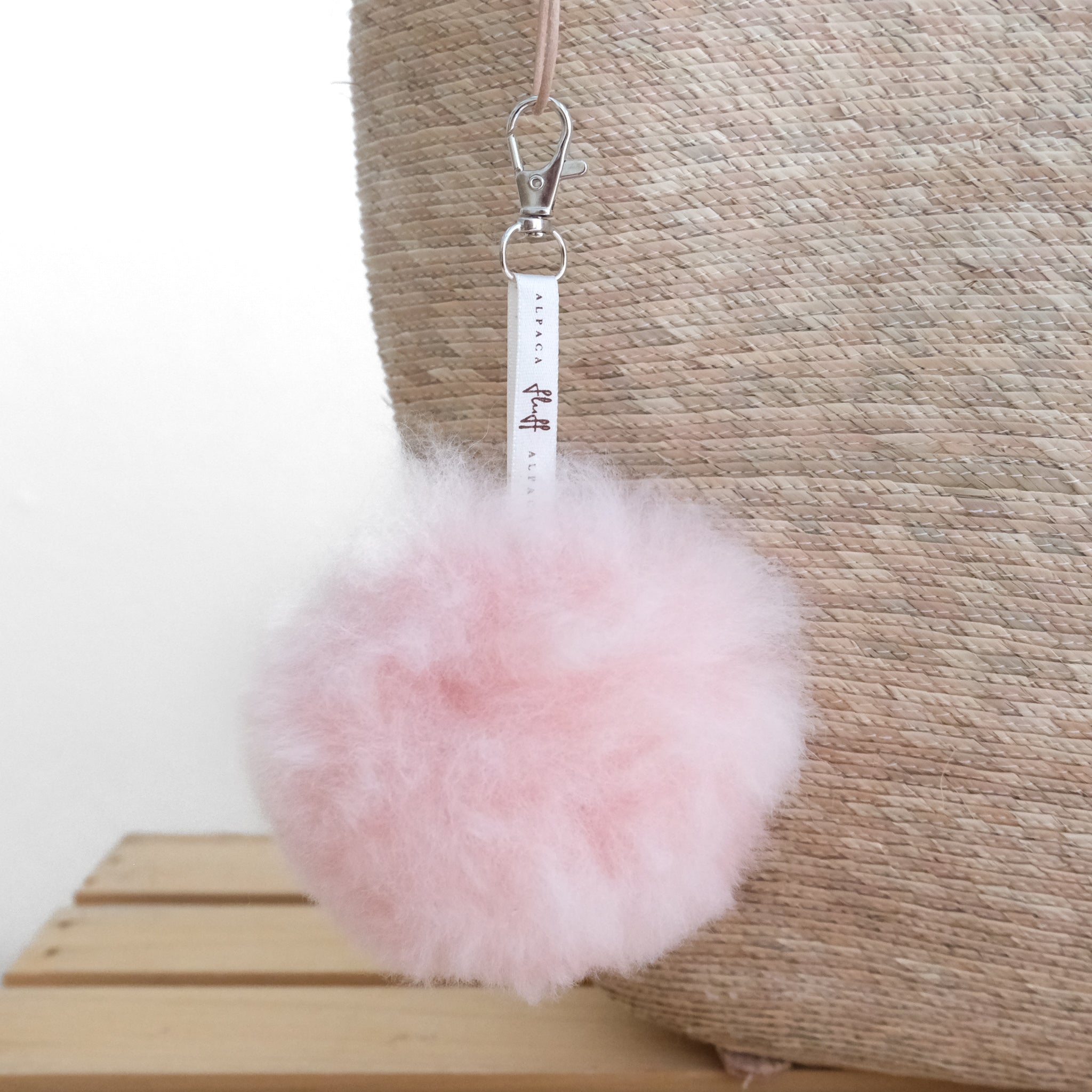 Fluffball Alpaca Fur PomPom Keychain