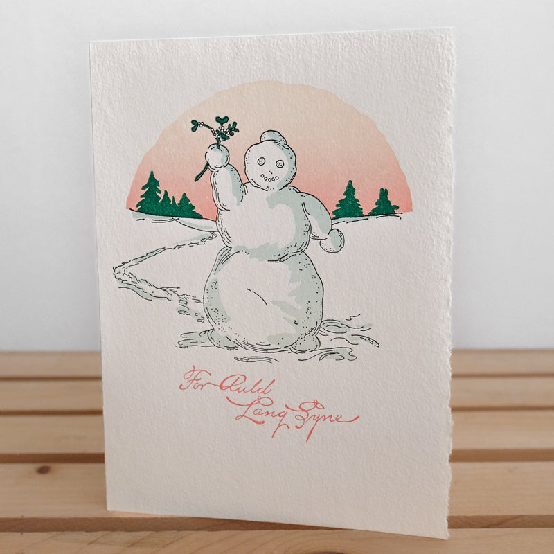 'Old Time Snowman' Card
