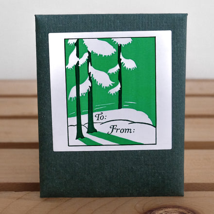 'Snow on Greens' Holiday Gifting Sticker Pack