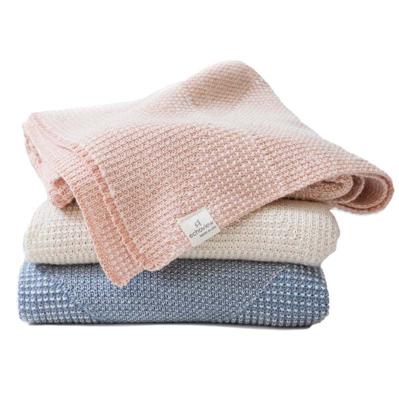 Echoview Organic Cotton and Alpaca Textured Baby Blanket
