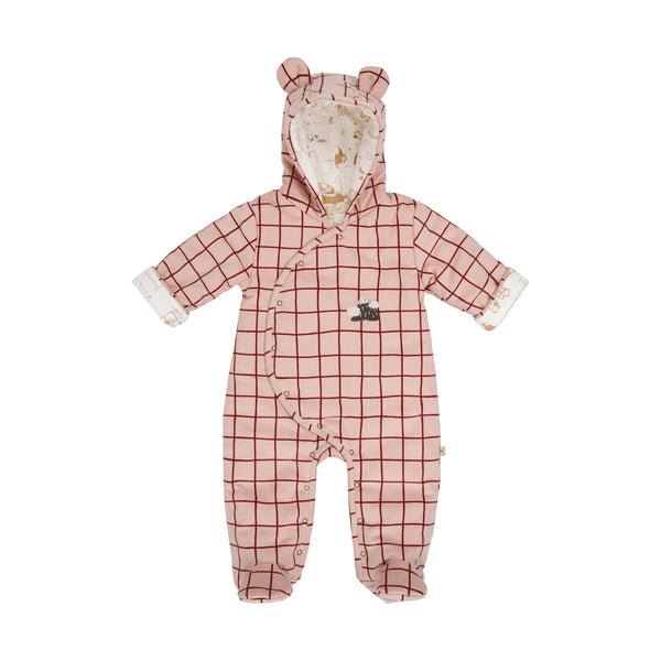 Red Caribou Babies Padded Corduroy Jumpsuit