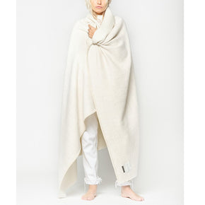 Blacksaw Lotta Love Reversible Alpaca Throw: Shoji/Ivory