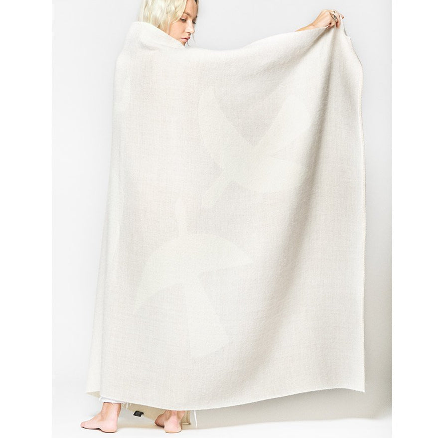 Lotta Love Reversible Alpaca Throw - Shoji/Ivory