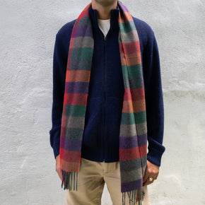 Fluff Alpaca Plaid Baby Alpaca Scarf