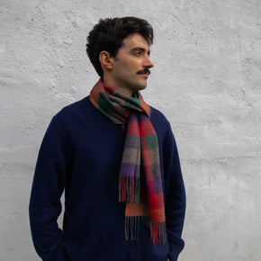 Fluff Alpaca Plaid Baby Alpaca Scarf