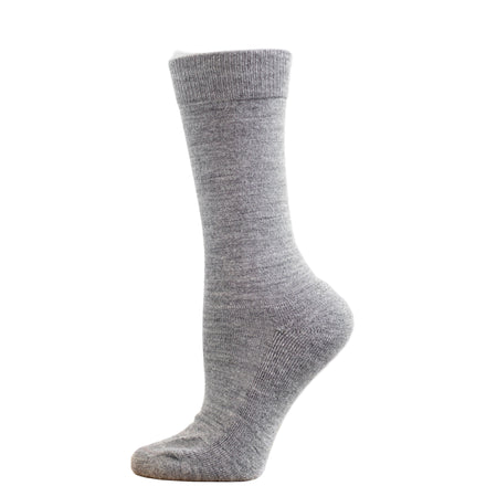 Solid Colored Crew Alpaca Hiking Socks
