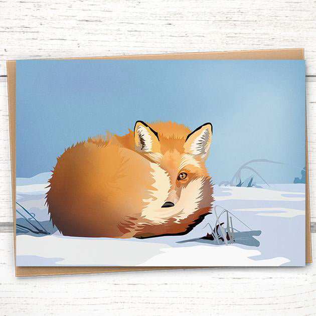 'Fox in Snow' Card