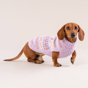 Alqo Wasi Lavender Sunrise Alpaca Dog Sweater