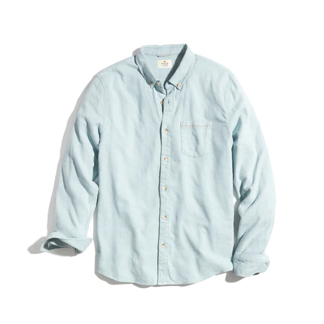 Long Sleeve Dressier Stretch Selvage Shirt in Blue