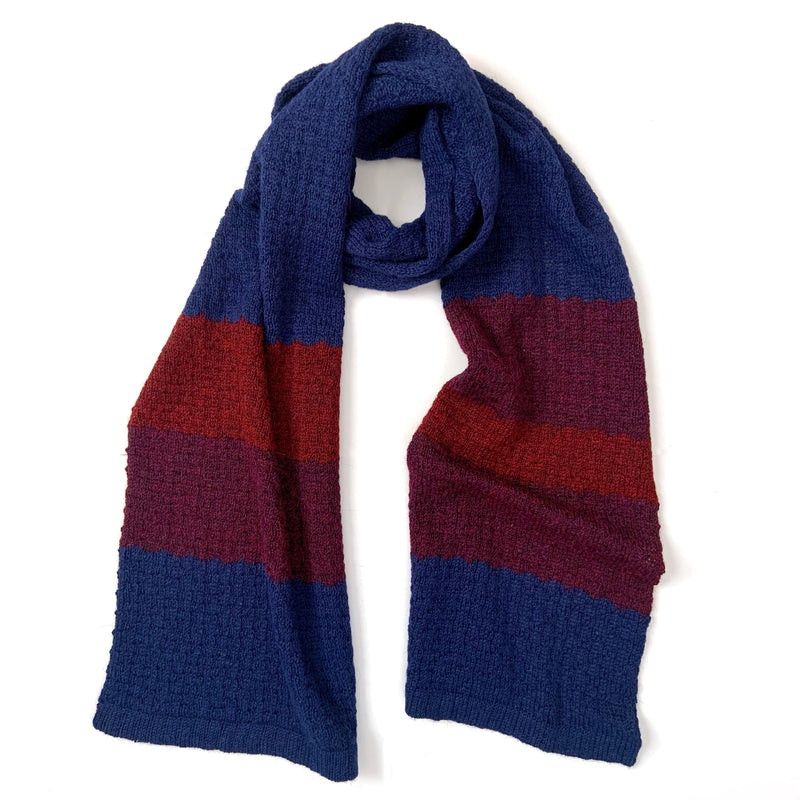 Handmade Color Block Alpaca Scarf